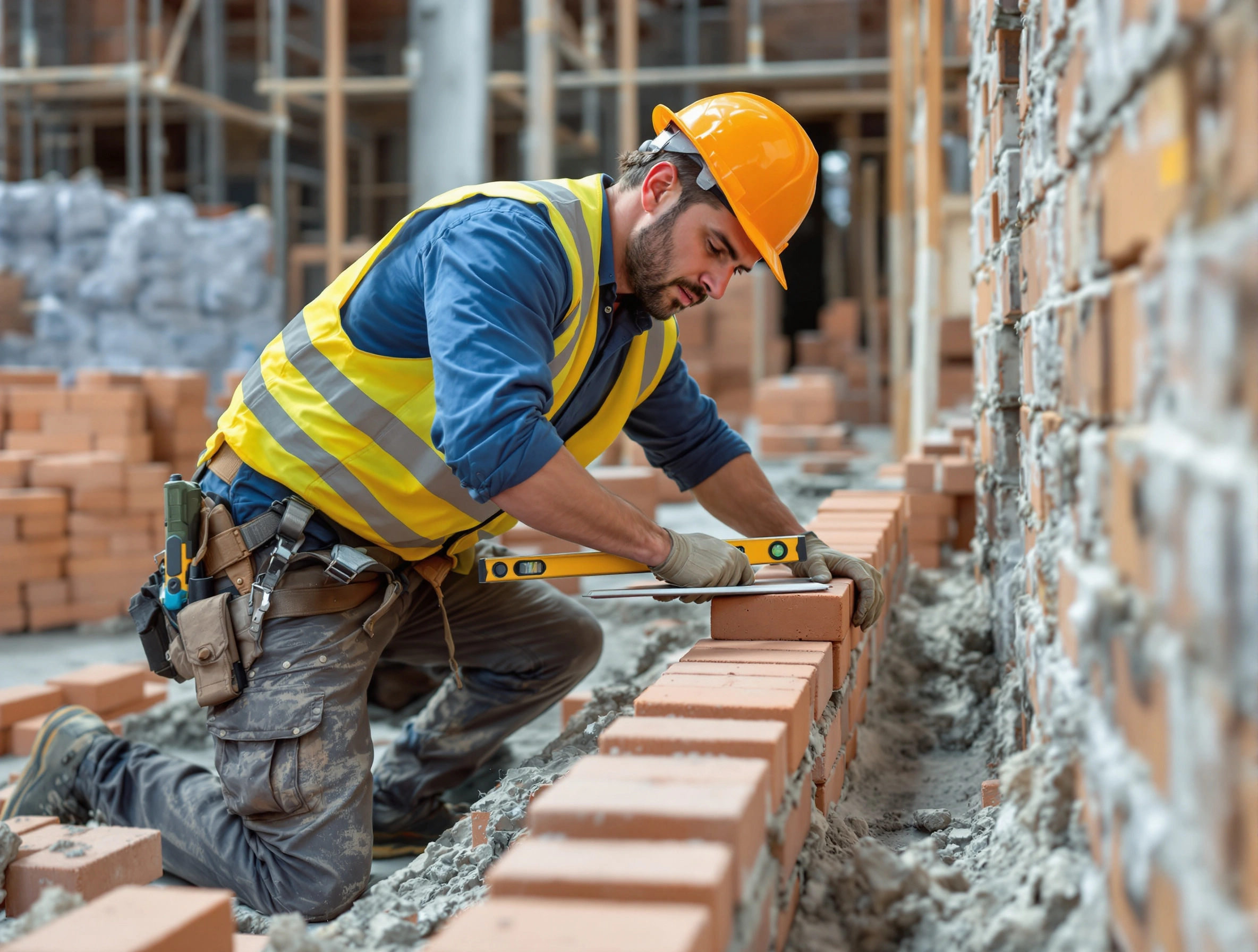 Maçon au travail